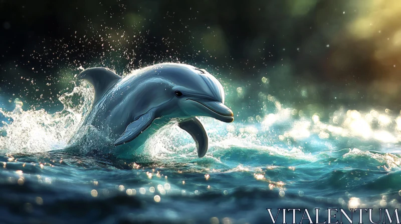 AI ART Dolphin in Motion