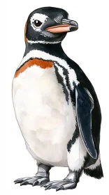 Penguin Art in Watercolor