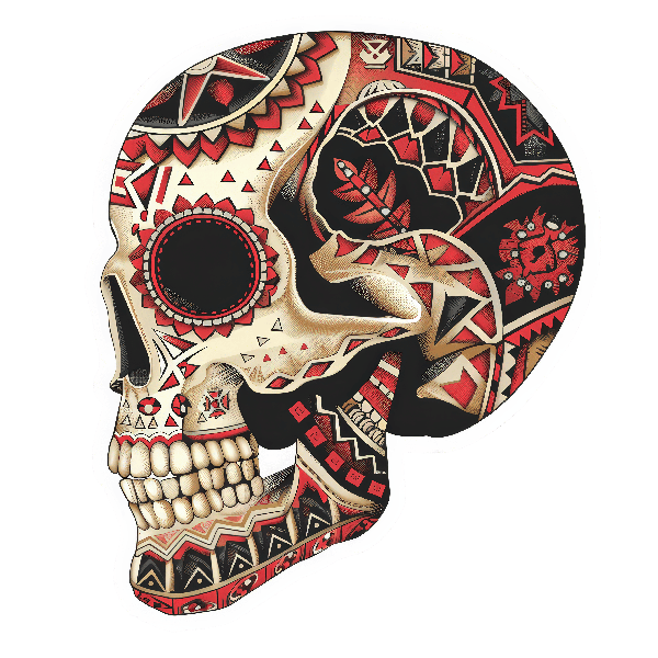 Geometric Skull T-Shirt Design