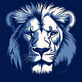 Blue Lion Portrait