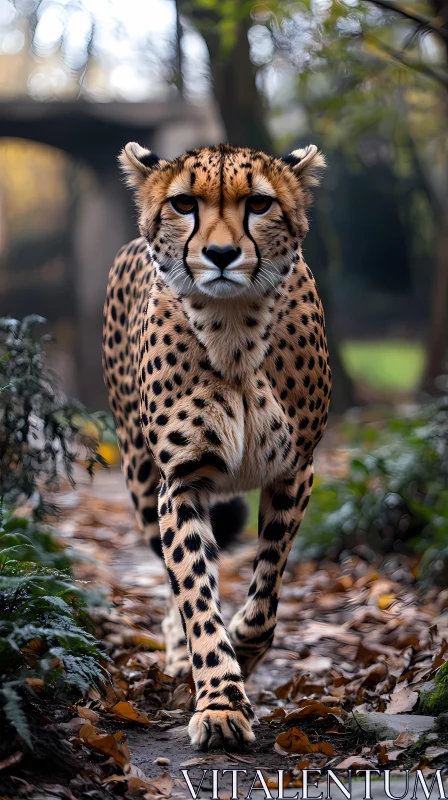 AI ART Cheetah Walking Through Forest