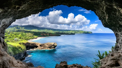 Cave's Perspective of Scenic Coastline