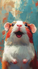 Whimsical Guinea Pig Portrait