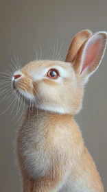 Side View of a Gentle Rabbit