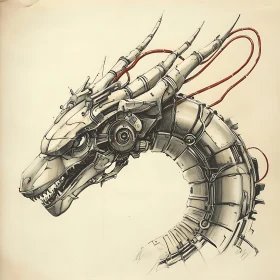 Cybernetic Dragon: A Fusion of Steel and Scale