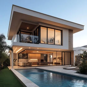 Contemporary Home with Poolside Elegance