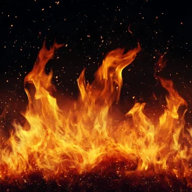 Blazing Fire with Intense Heat