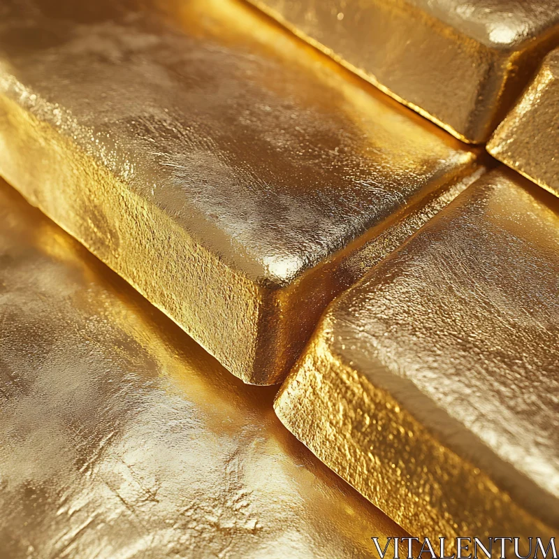 Luxurious Gold Bullion Stack AI Image