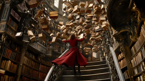 Magical Library Scene