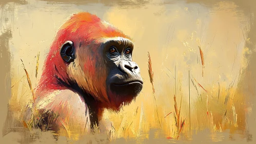 Wildlife Art: Gorilla in Nature