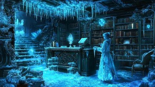 Icy Library with Reader