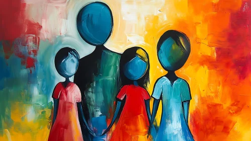 Colorful Abstract Family Art