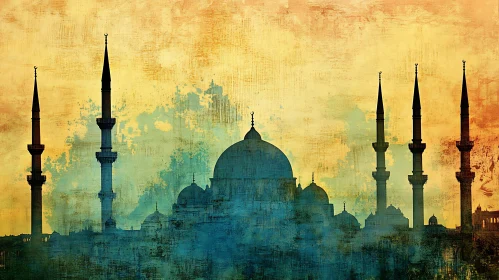 Mosque Silhouette Art