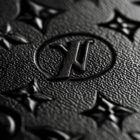 Detailed Embossed Leather Design with Central Emblem