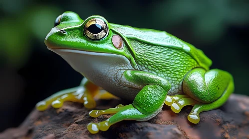 Green Tree Frog Portrait