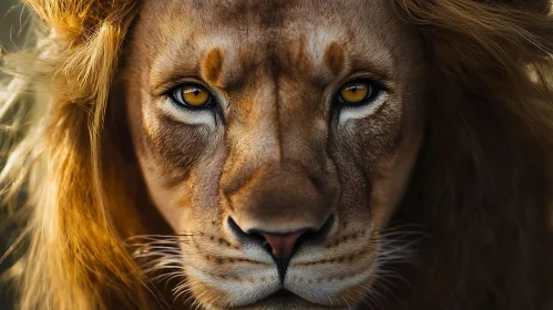 Lion Face Close-up