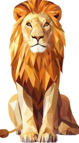 Polygonal Lion Design