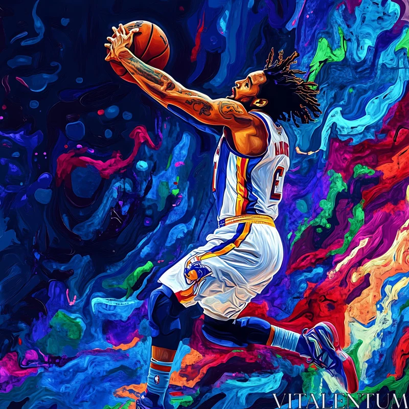 Basketball Player Painting AI Image