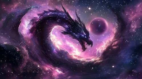 Space Dragon Fantasy Art