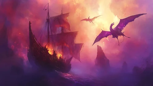 Epic Voyage: Dragons Shadow Viking Ship