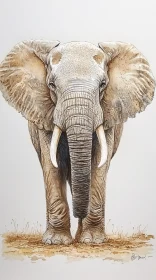Wild Elephant Illustration