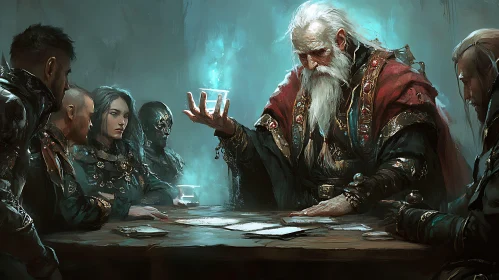 Wizard and Companions at the Table