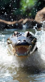 Wild Crocodile in Action