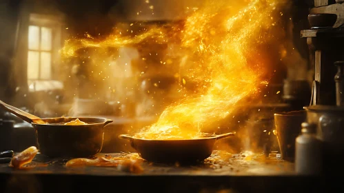 Culinary Fire Explosion