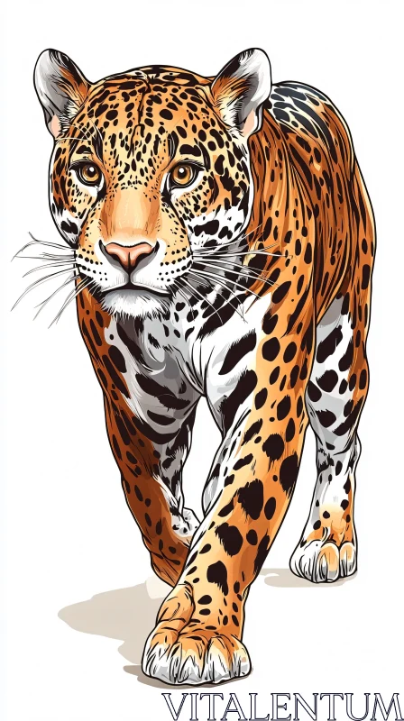 AI ART Wild Jaguar Artwork