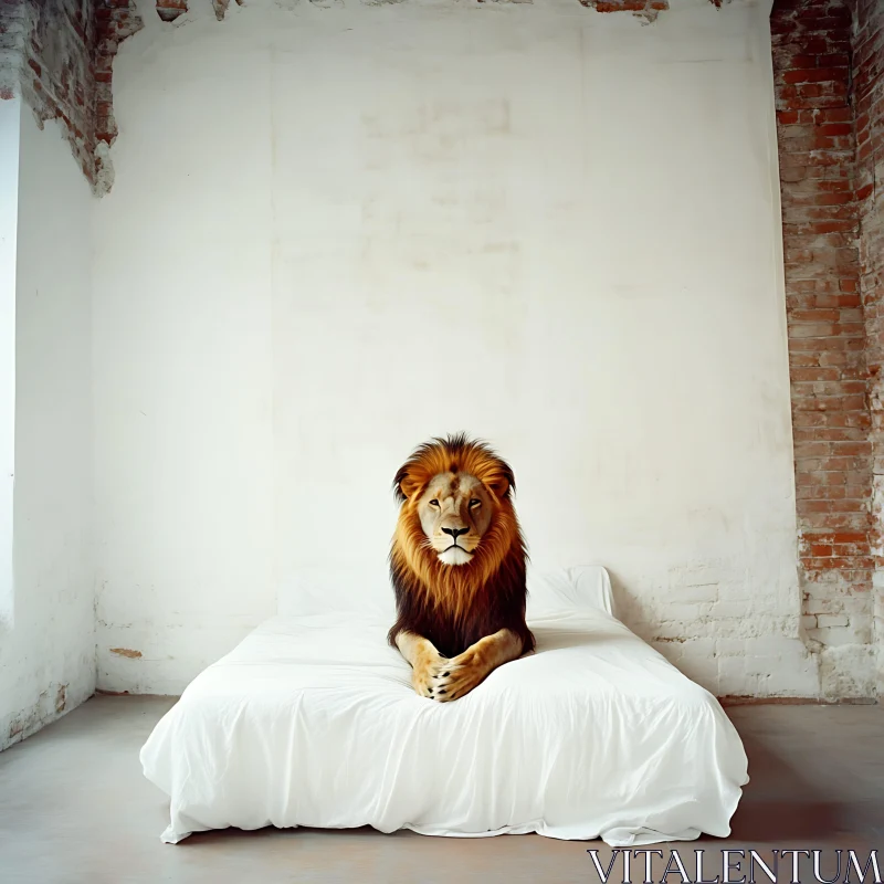 AI ART Regal Lion Resting