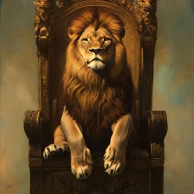 Regal Lion Portrait