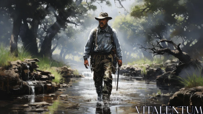 Captivating Hyper-Realistic Cowboy Painting on Stream | Official Art AI Image