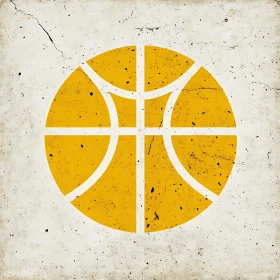 Distressed Basketball Symbol