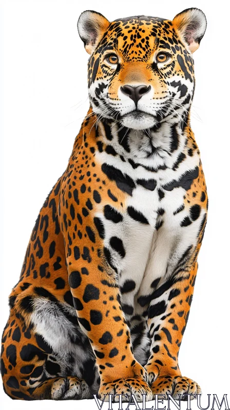 Portrait of a Jaguar in Majestic Splendor AI Image