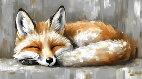Peaceful Slumber of a Fox