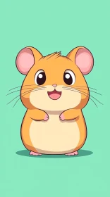 Smiling Cartoon Hamster Graphic