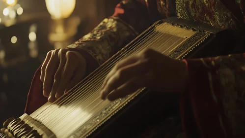 Hands Playing Lute: A Musical Moment