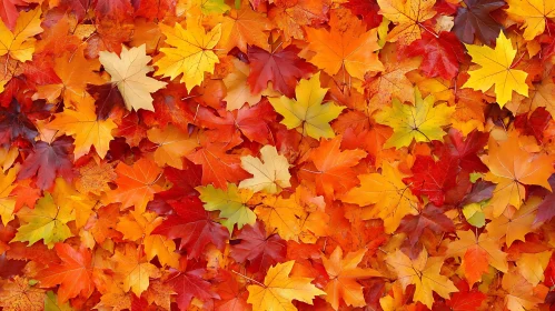 Fallen Leaves in Autumn Colors