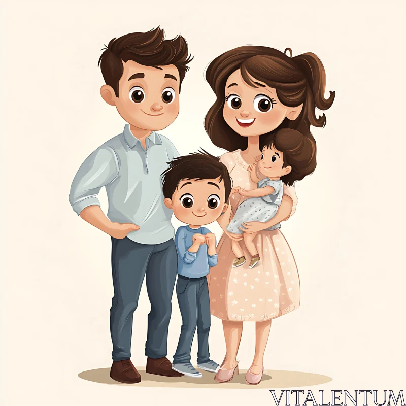 AI ART Wholesome Family Cartoon Art