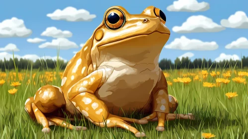 Illustrative Frog in Nature