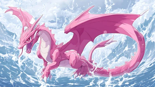 Roseate Dragon Ascending Waters
