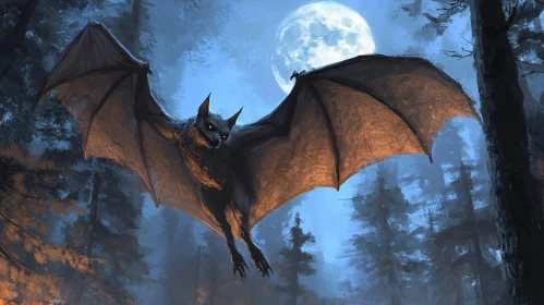 Nocturnal Flight of a Bat