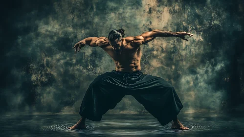 Artistic Man Fitness Pose Image