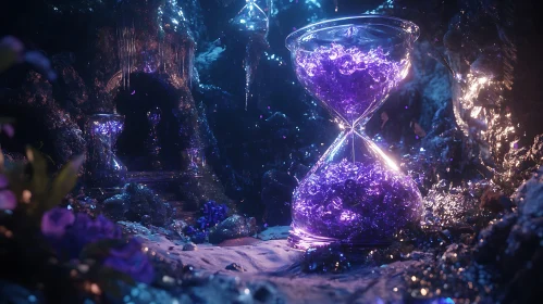 Crystalline Time: Hourglass in the Cavern