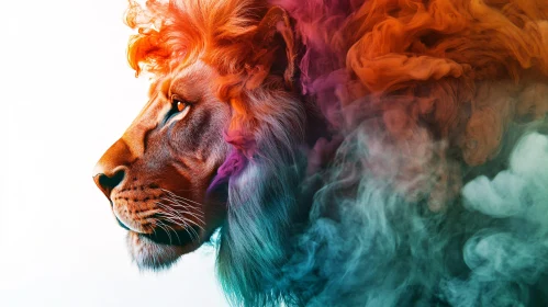 Smoky Lion Portrait