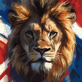 Majestic Lion Painting