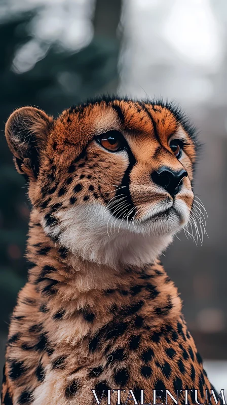 Cheetah Portraiture in the Wild AI Image