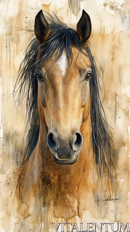 Expressive Horse Painting AI Image