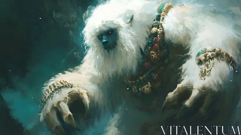 The Jeweled Yeti of the Mountains AI Image