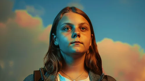 Environmental Activist Greta Thunberg's Focused Portrait